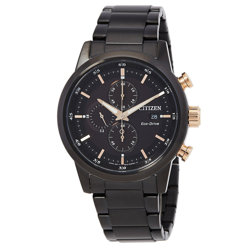 Citizen Chronograph Eco-Drive Esfera Negra — CA0746-85E