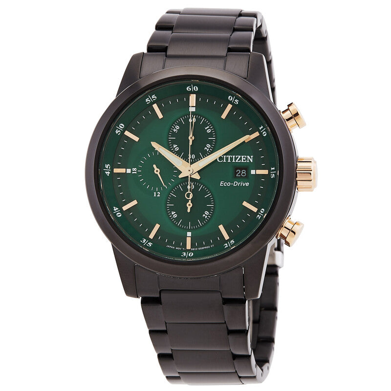 Citizen Chronograph Eco-Drive Esfera Verde — CA0746-85X