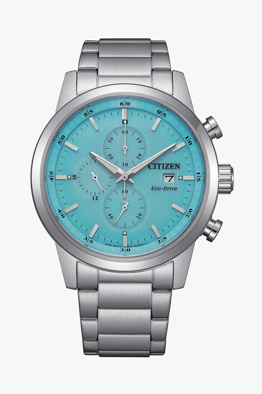 Citizen Chronograph Eco-Drive Esfera Azul — CA0748-80L