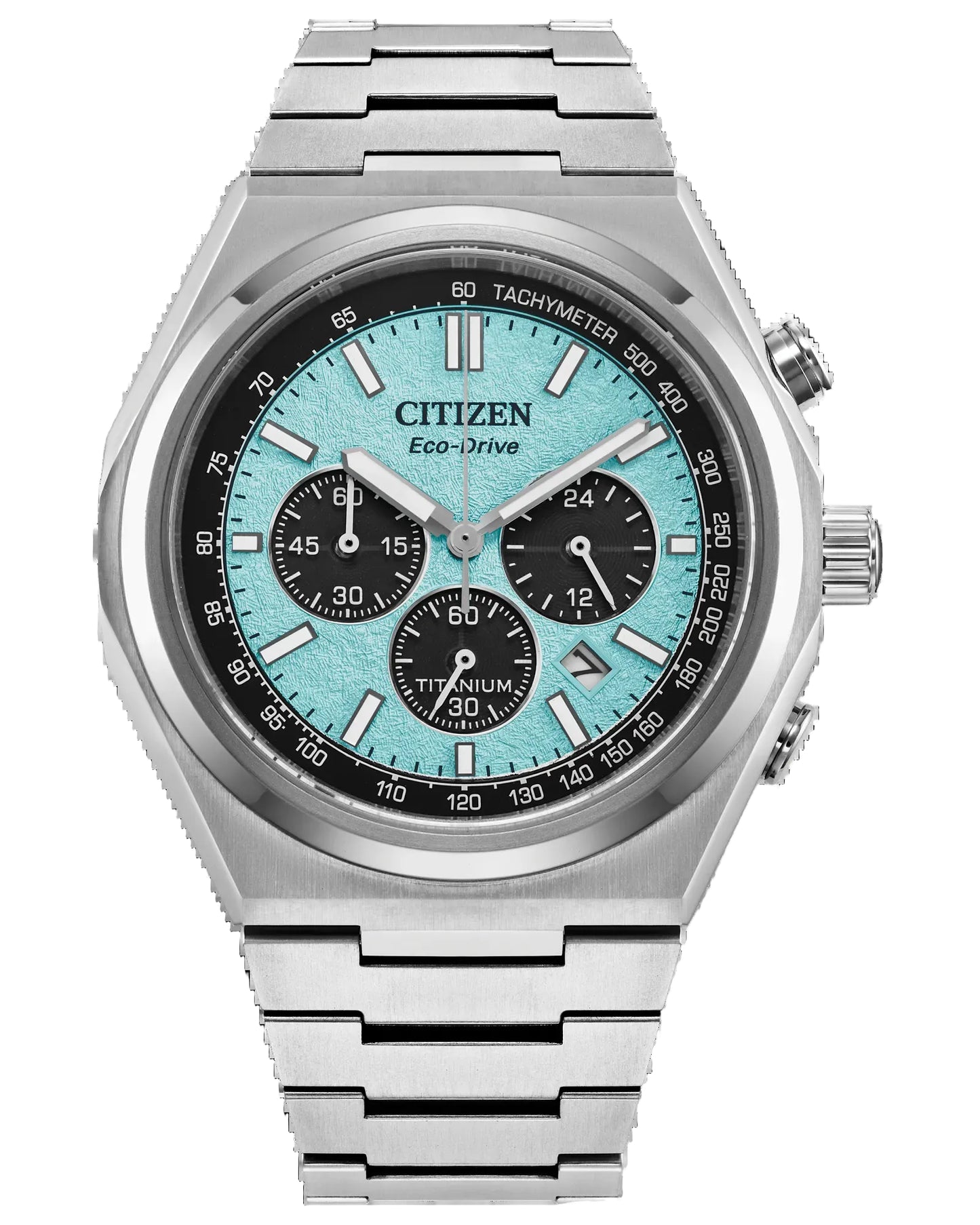 Citizen Zenshin Chronograph Super Titanium Esfera Azul — CA4610-85M