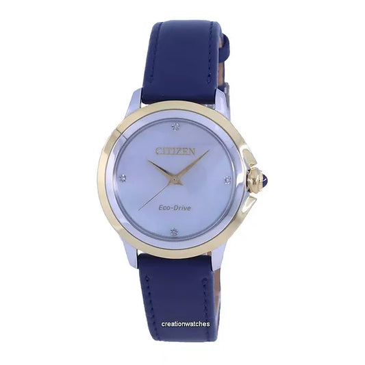 Citizen Ceci Diamond Eco-Drive Esfera Nácar Azul — EM0794-03Y