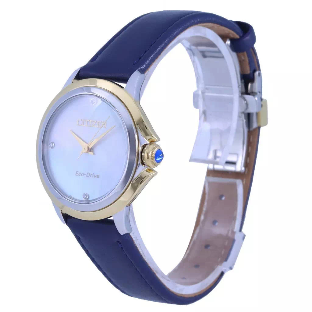 Citizen Ceci Diamond Eco-Drive Esfera Nácar Azul — EM0794-03Y
