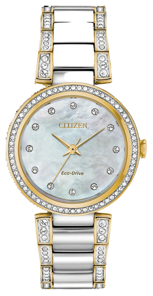 Citizen Silhouette Crystal Eco-Drive Esfera Nácar — EM0844-58D