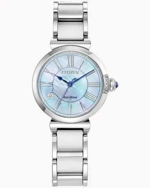 Citizen Silhouette Crystal Eco-Drive Esfera Nácar / Tono Plateado — EM1060-52N